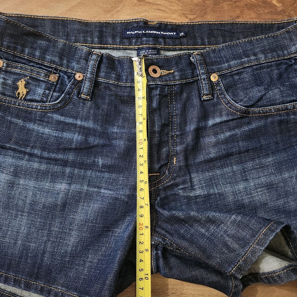 Ralph Lauren Sport Dark Wash Denim Jean Shorts Womens Size 29 - Picture 4 of 13